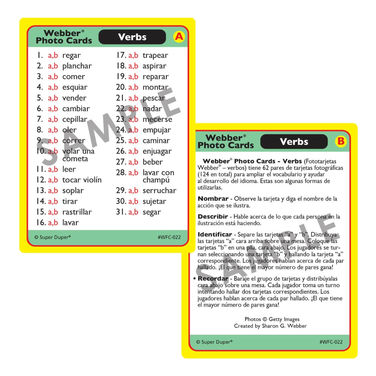 Webber Photo Cards - Verbs