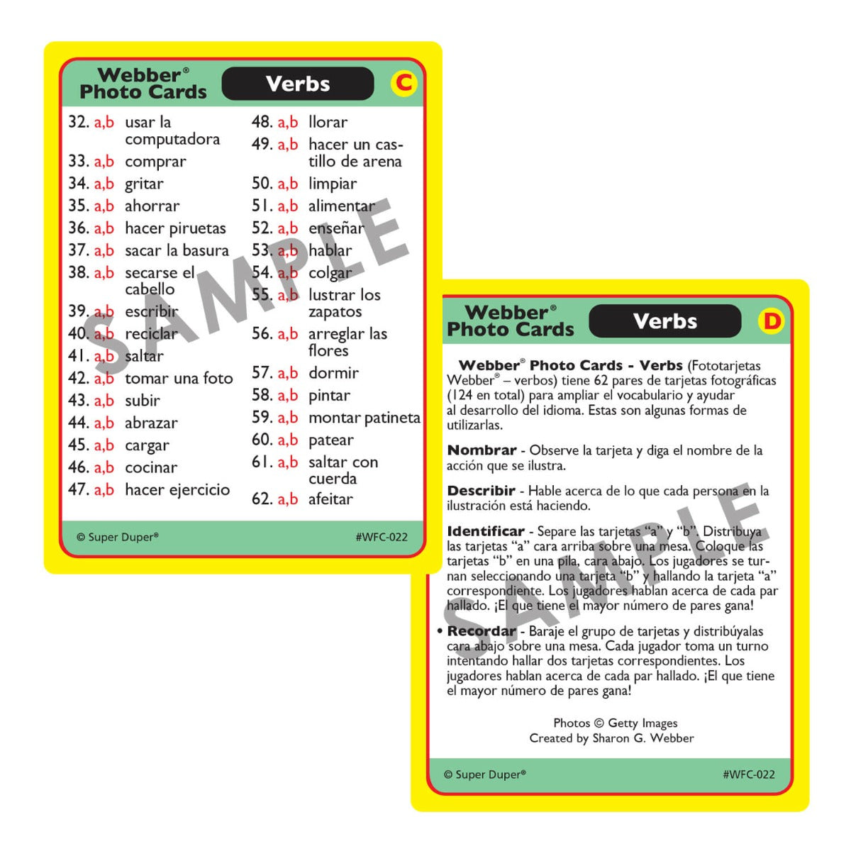 Webber Photo Cards - Verbs