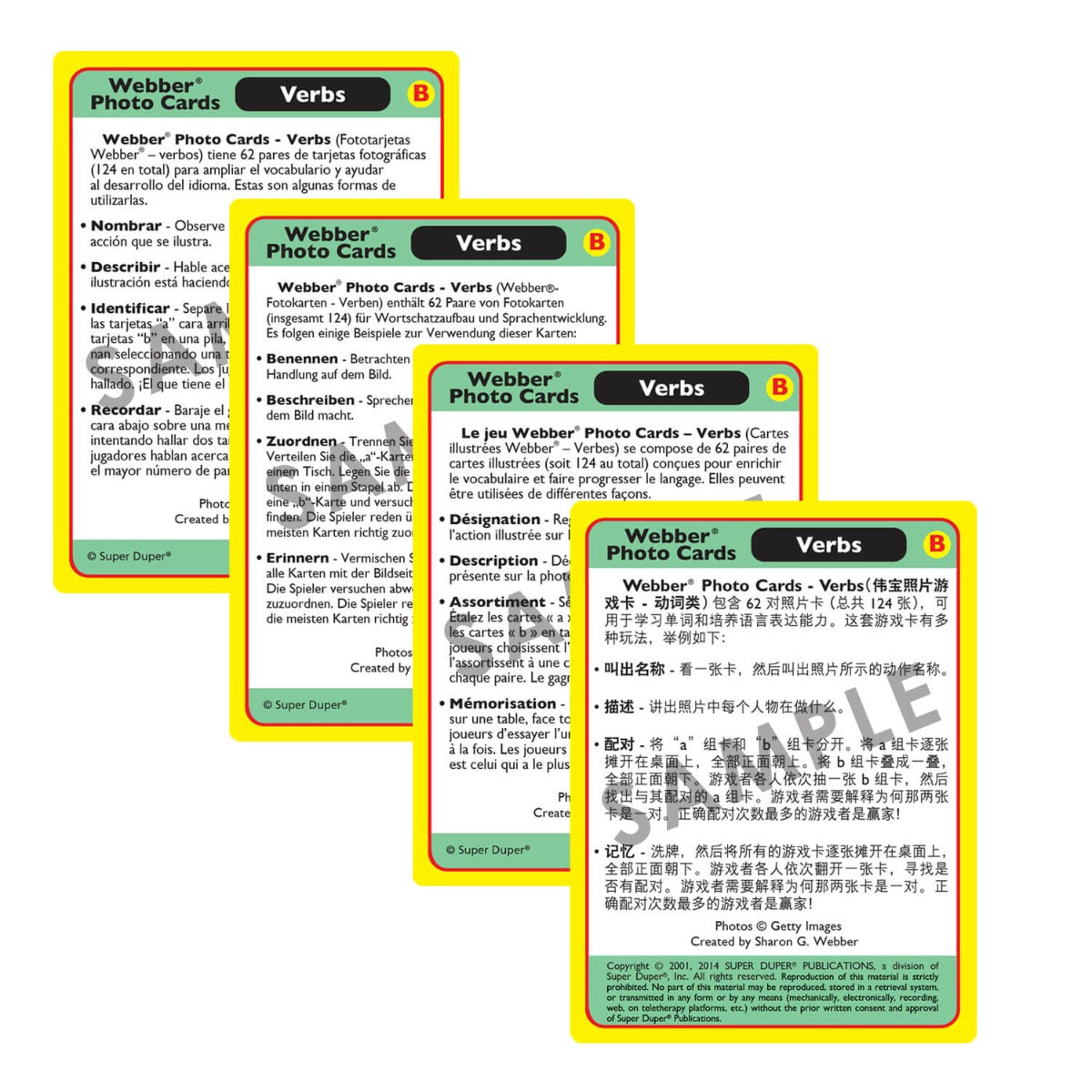 Webber Photo Cards - Verbs