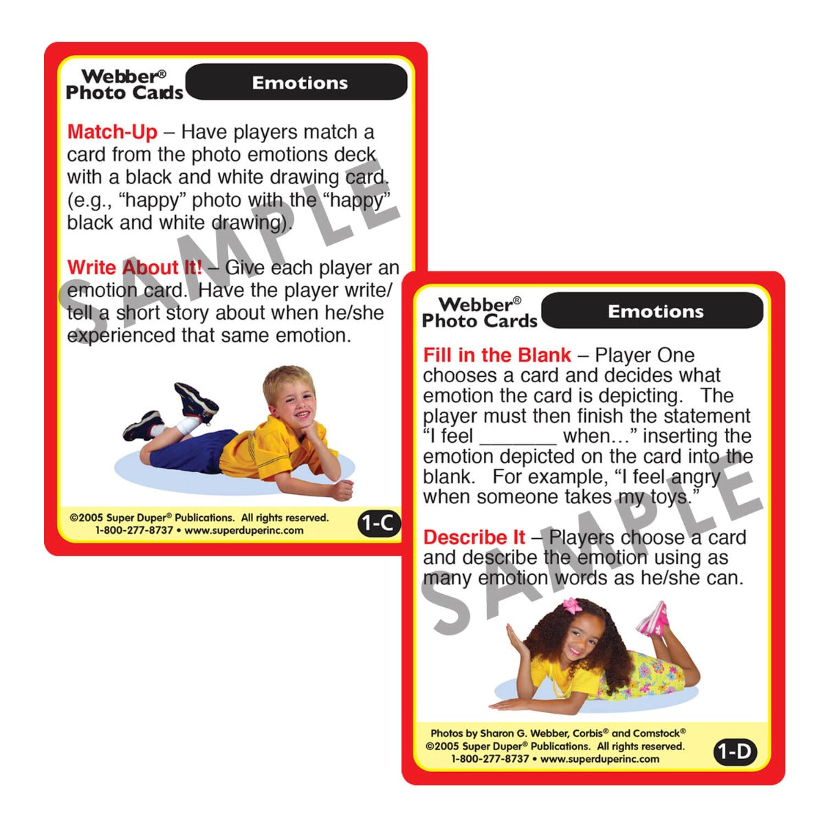 Webber Photo Cards - Emotions