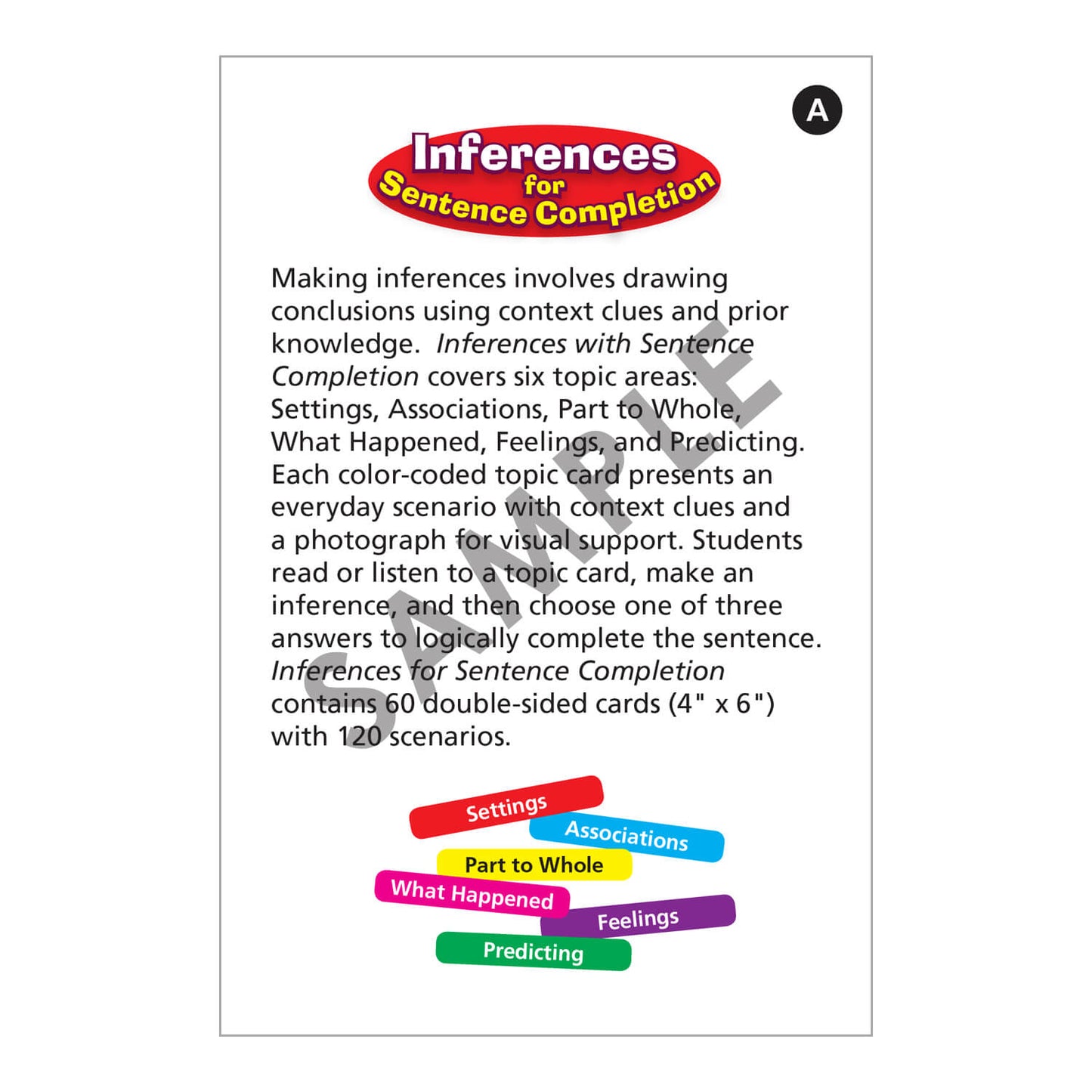 Inferences for Sentence Completion Cards
