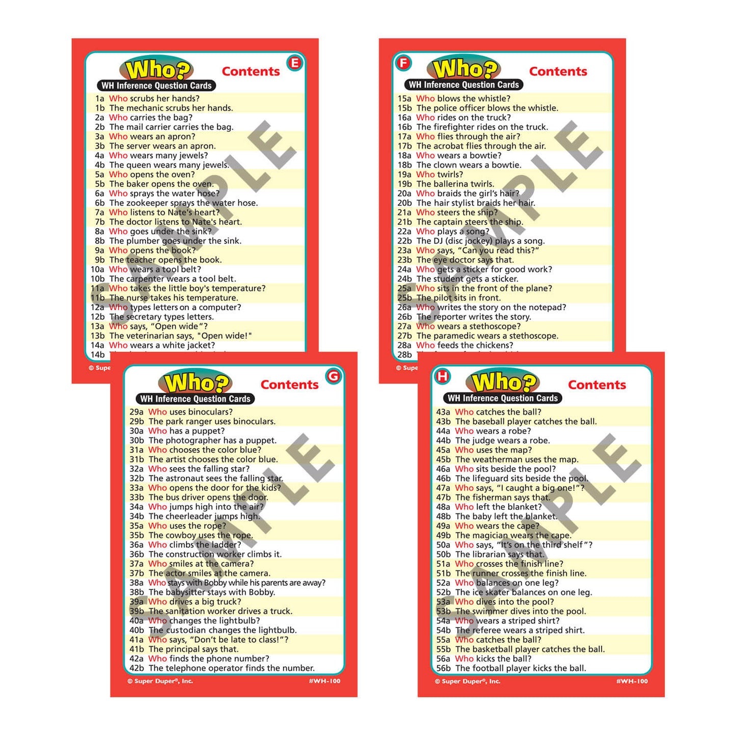 Ring Talkers WH Inference Question Cards Bundle