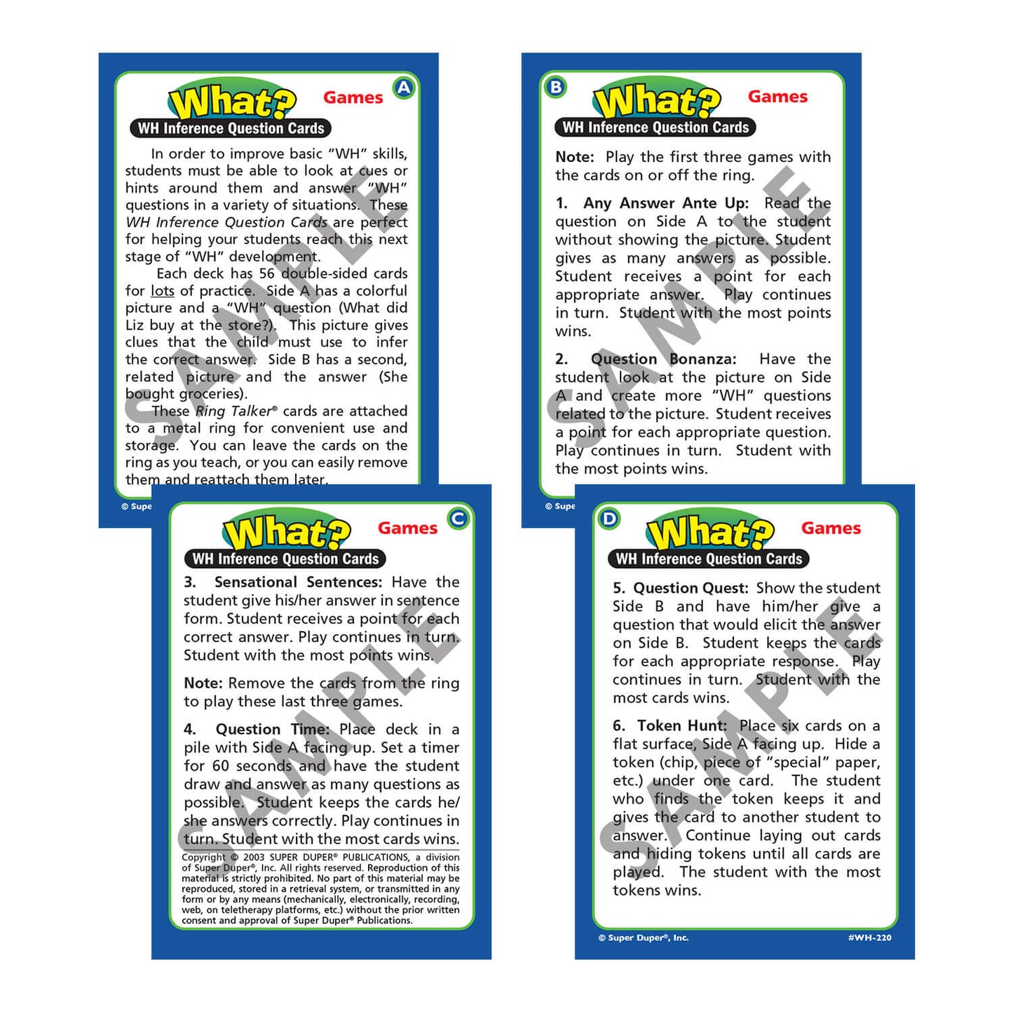 Ring Talkers WH Inference Question Cards Bundle