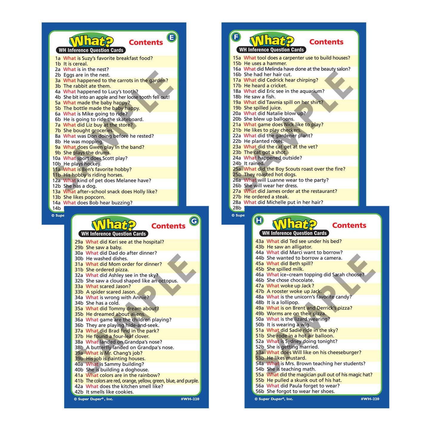 Ring Talkers WH Inference Question Cards Bundle