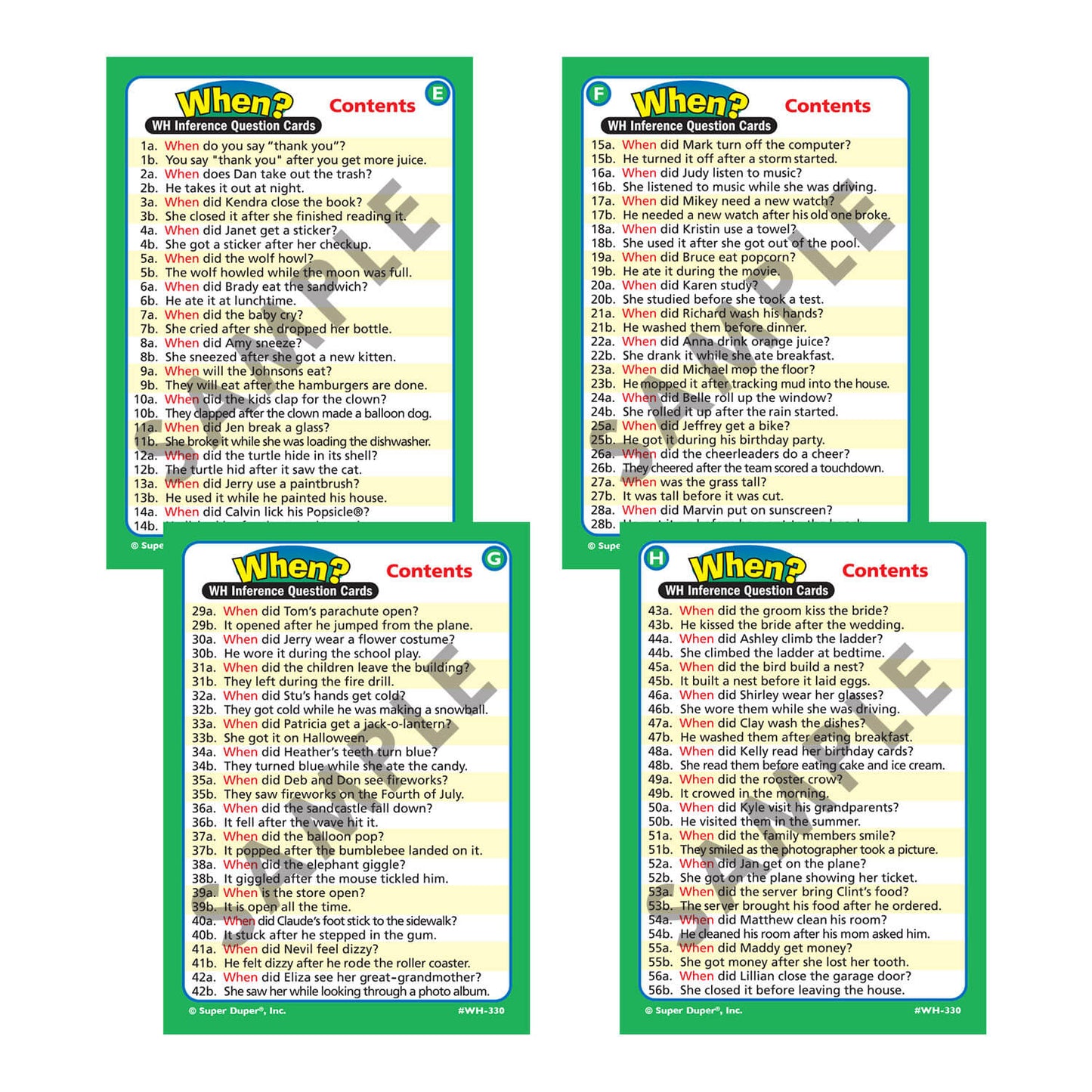Ring Talkers WH Inference Question Cards Bundle