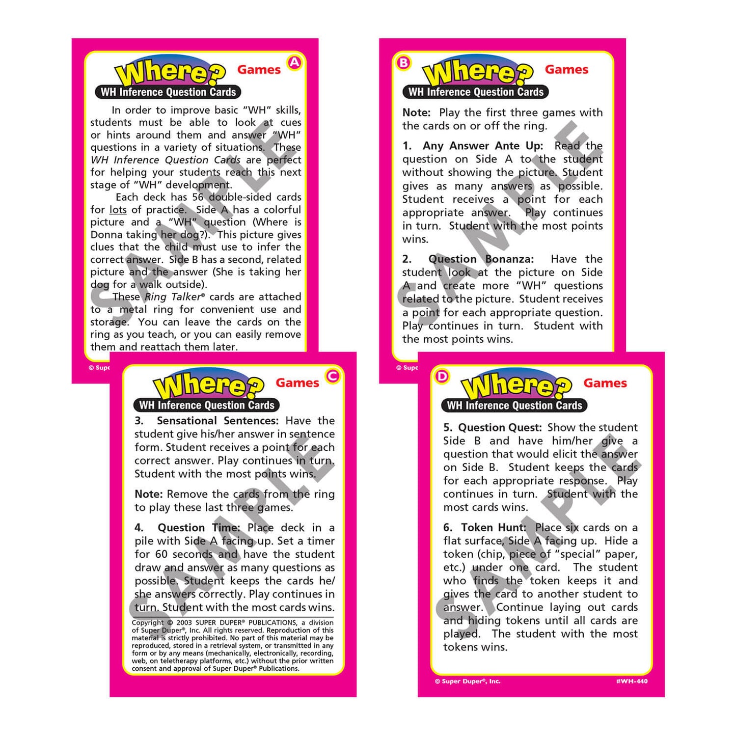 Ring Talkers WH Inference Question Cards Bundle
