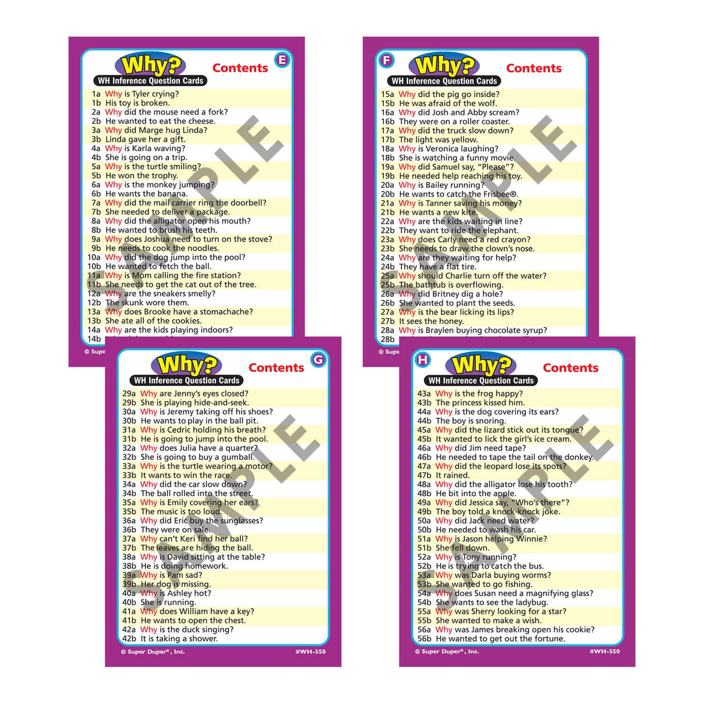 Ring Talkers WH Inference Question Cards Bundle