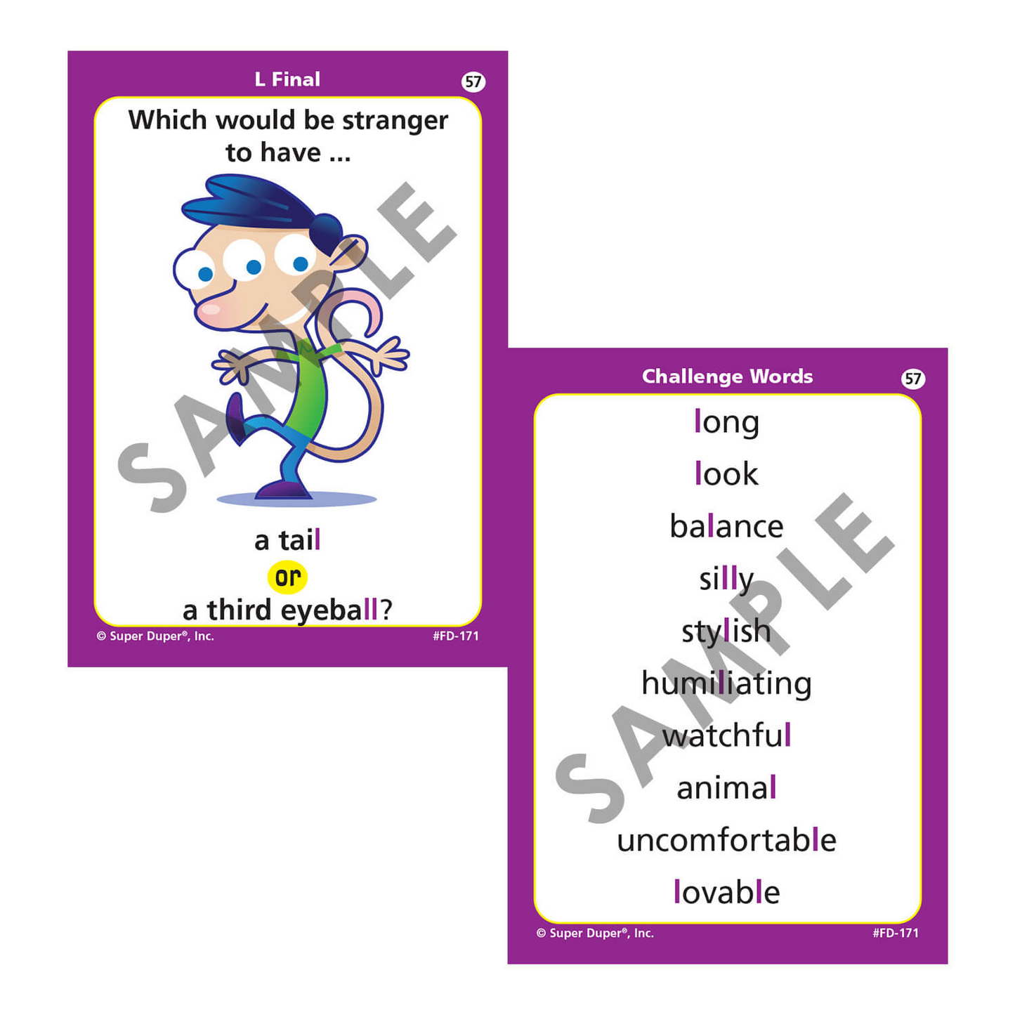 Carryover Questions for R, S, L Fun Deck