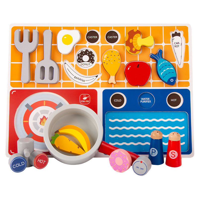 Flat Kitchen Wooden Set