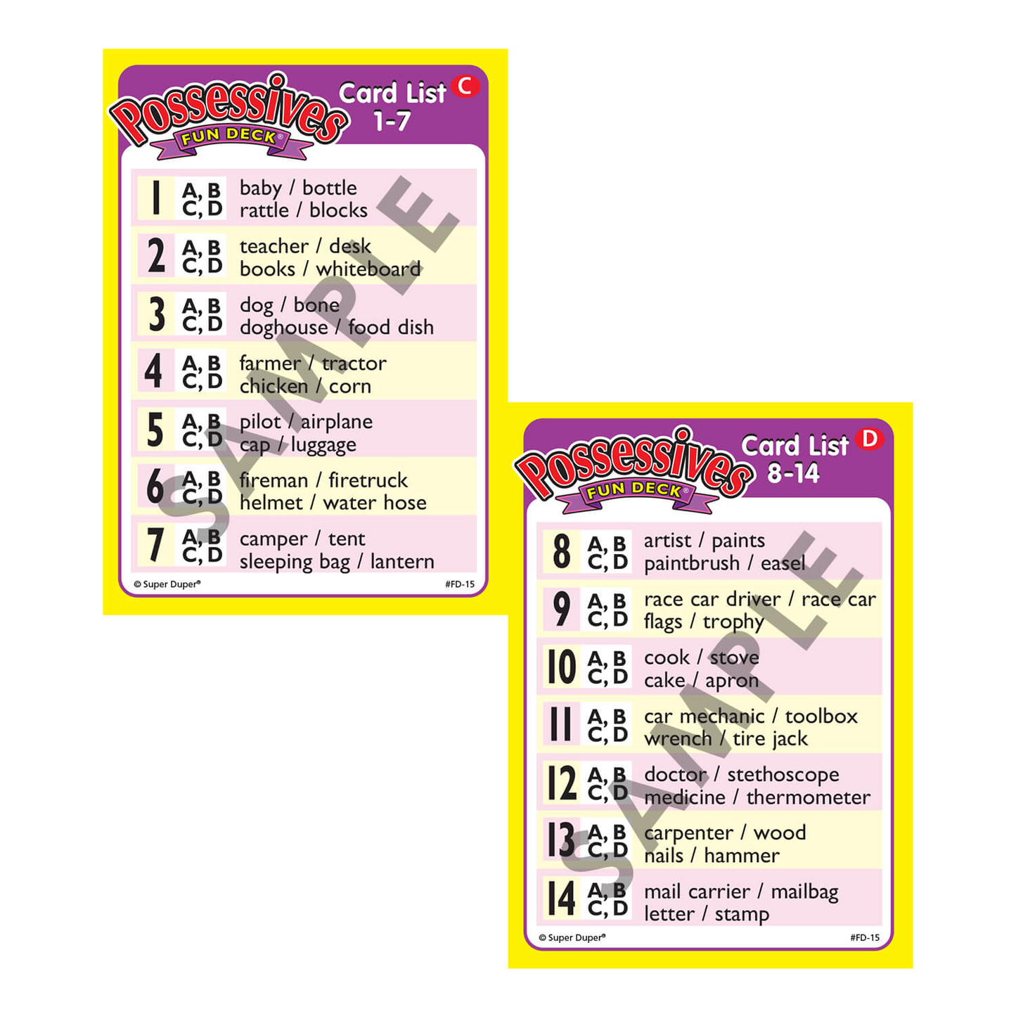 Possessives Fun Deck