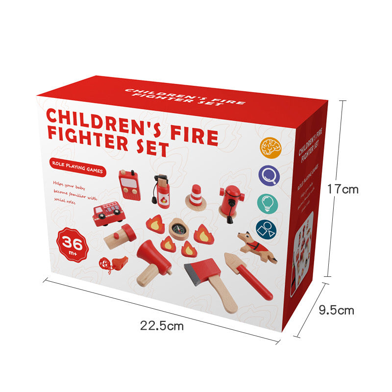 Firefighter Wooden Playset
