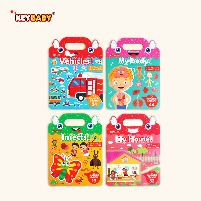 Jelly Sticker Book – Reusable, Fun & Educational (8 Designs)