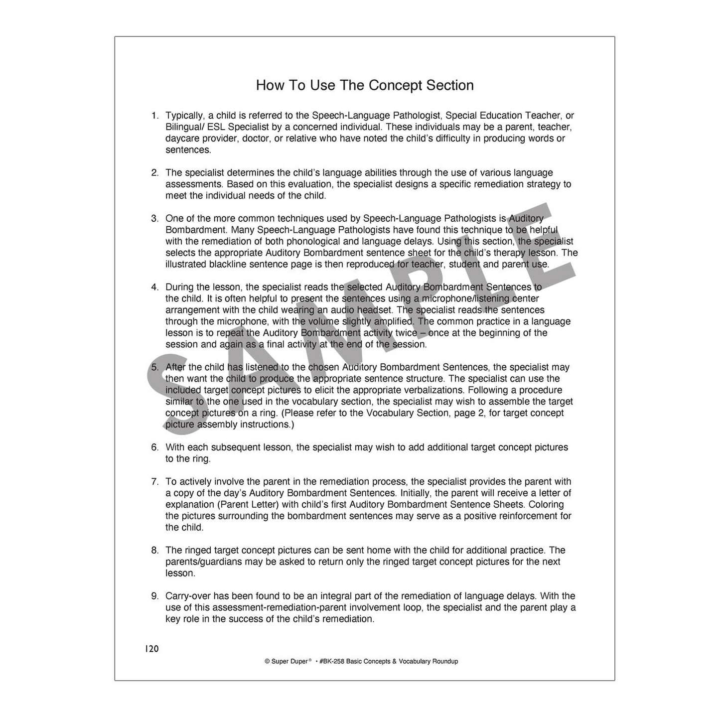 Basic Concept and Vocabulary Roundup
