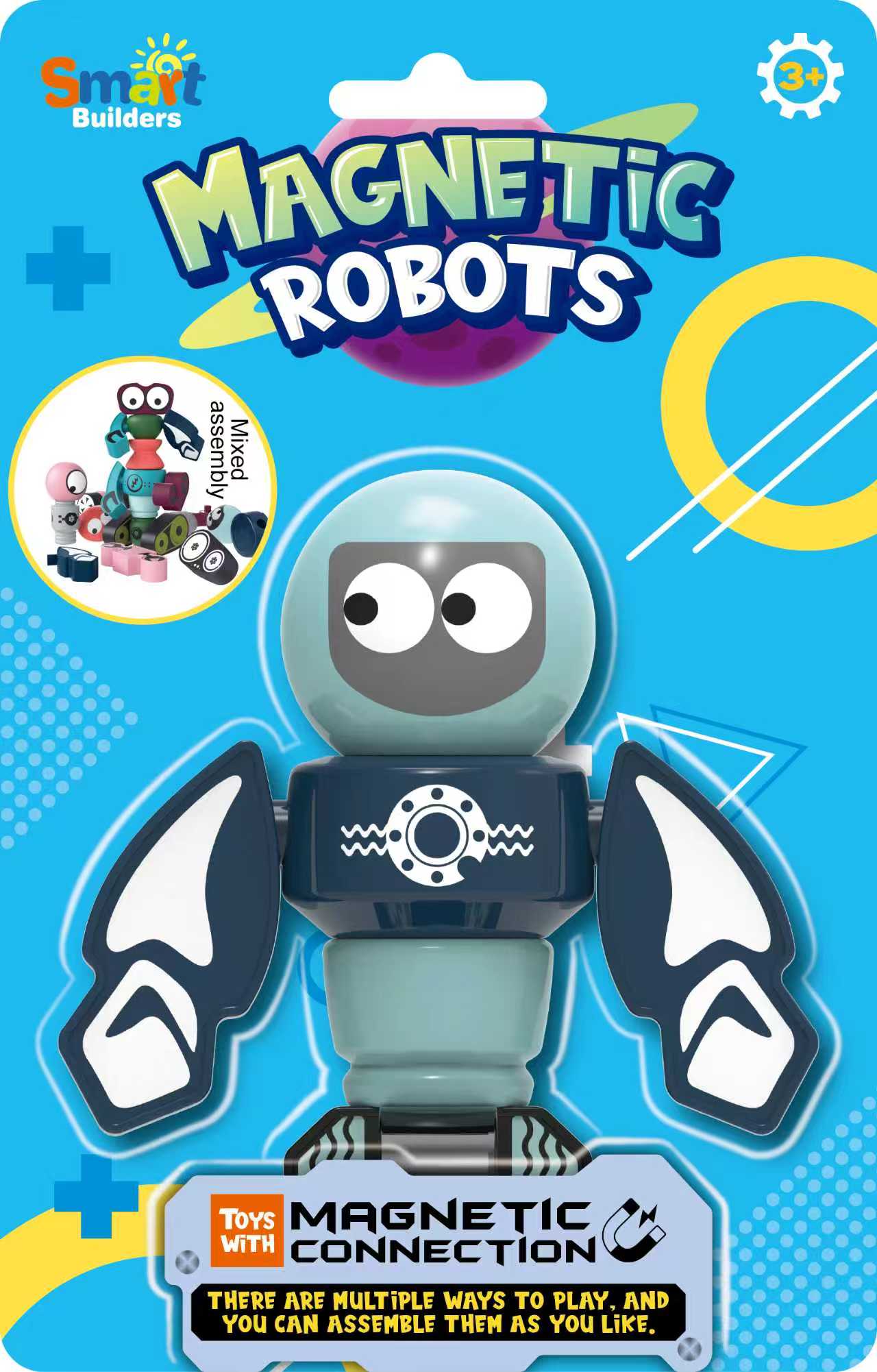 Magnetic Robot & Monster Builders – Collect & Create Series (15 Designs)