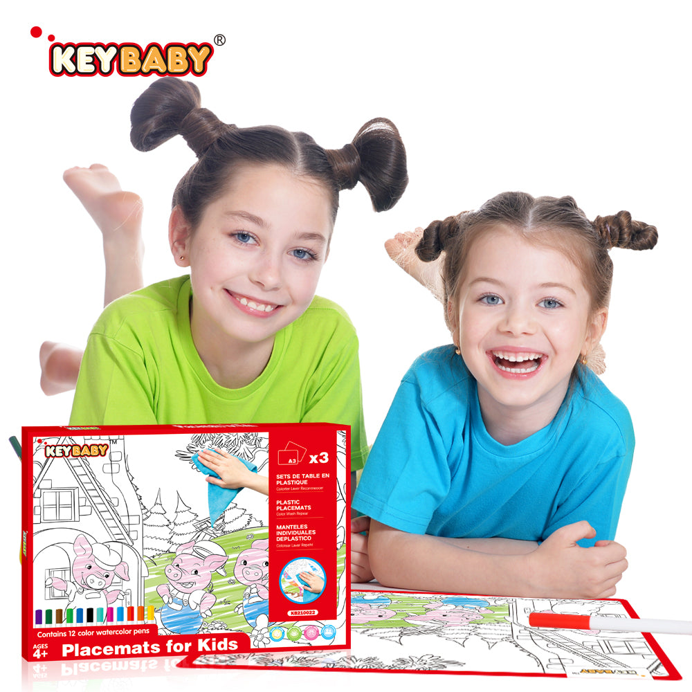 Drawing Placemat with Erasable/Washable Markers