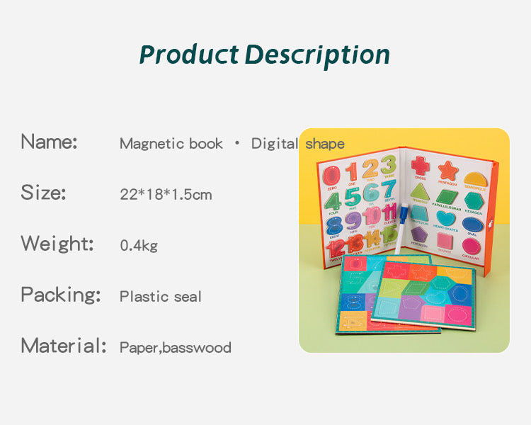 Digital Shapes and Numbers Magnetic Book