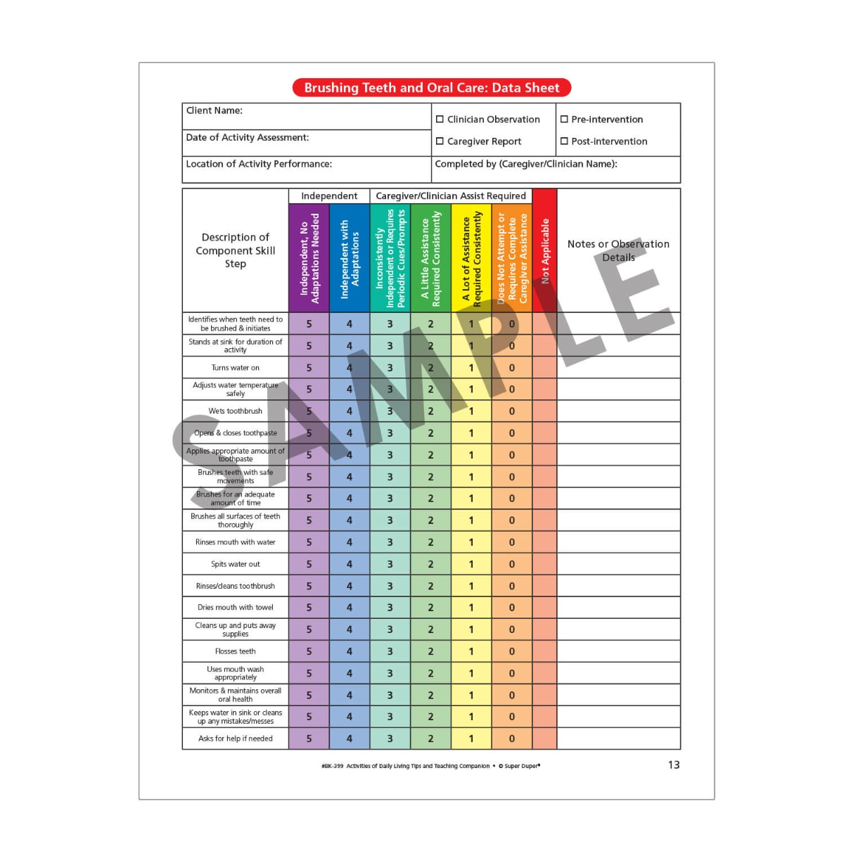 Webber Activities of Daily Living Tips and Teaching Companion