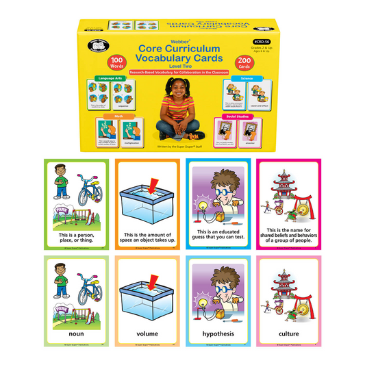 Webber Core Curriculum Vocabulary Cards - Level 2