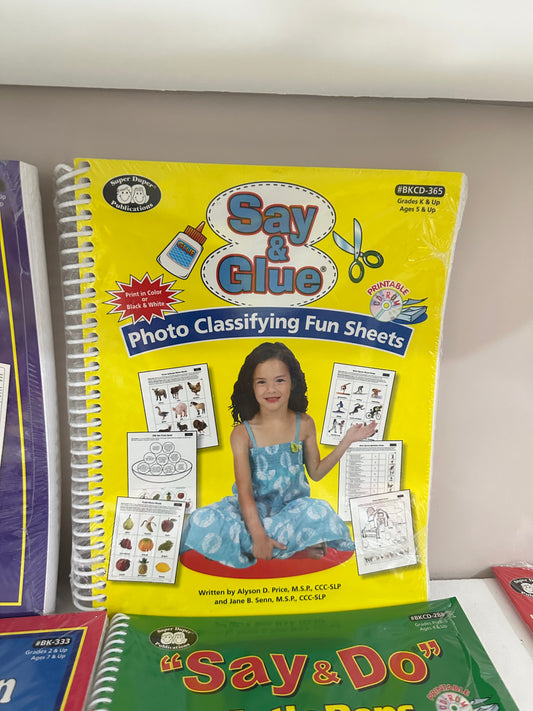 Say and Glue Photo Classifying Fun Sheets
