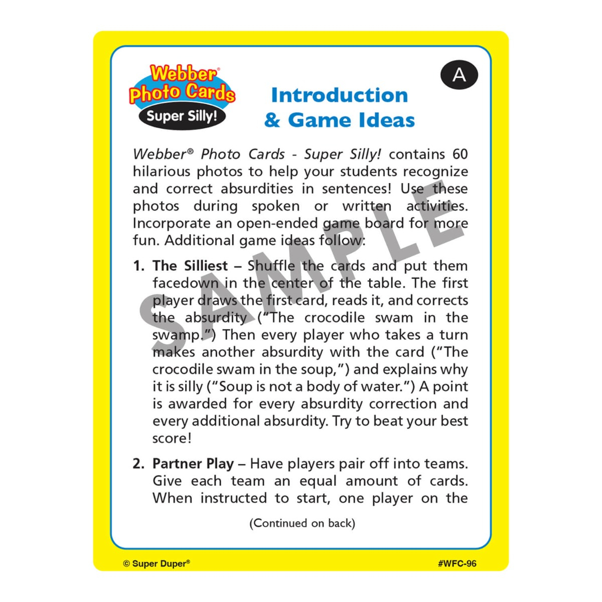 Webber Photo Cards - Super Silly!