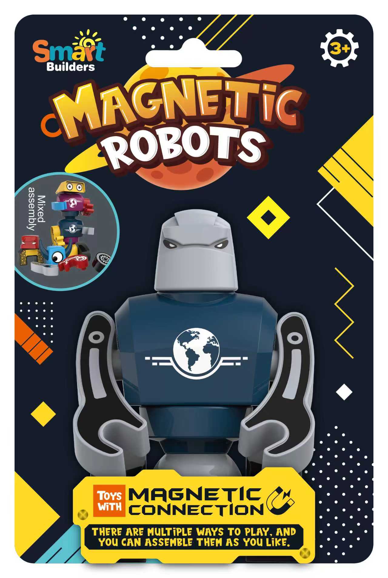 Magnetic Robot & Monster Builders – Collect & Create Series (15 Designs)