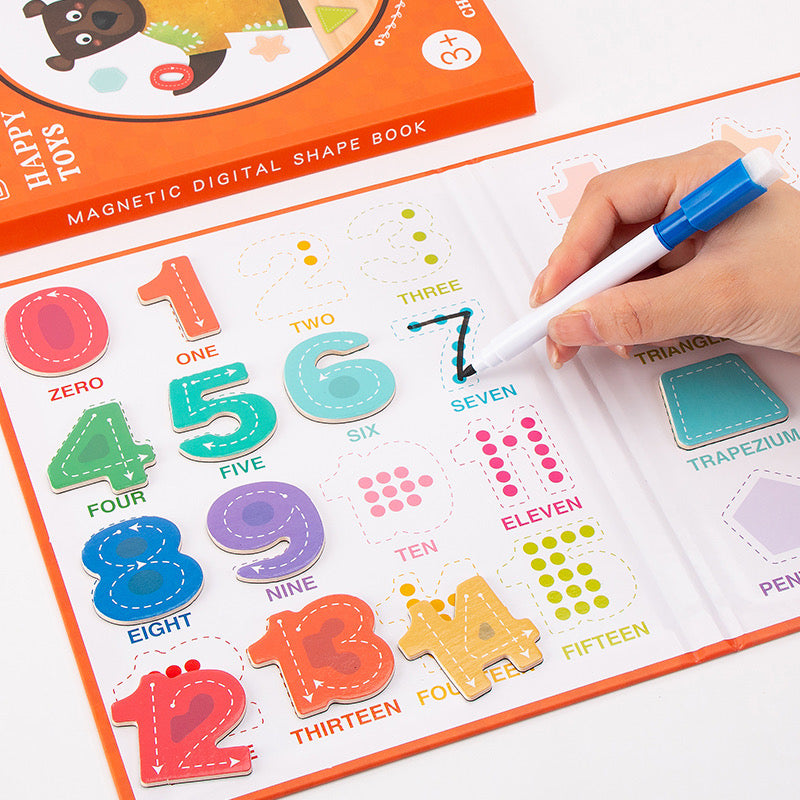 Digital Shapes and Numbers Magnetic Book