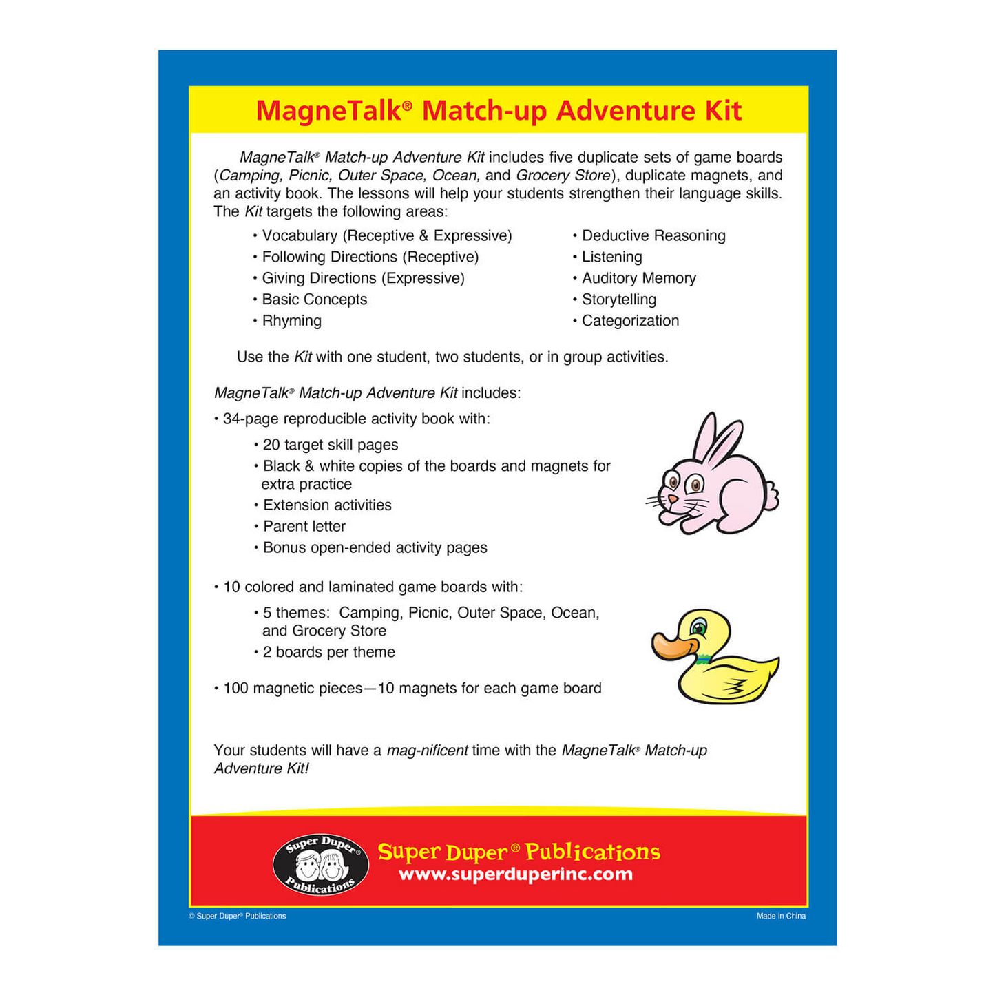 Magnetalk Match Up Adventure Kit with Barrier Game Board Stand