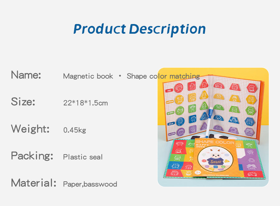 Shapes and Color Match Magnetic Book