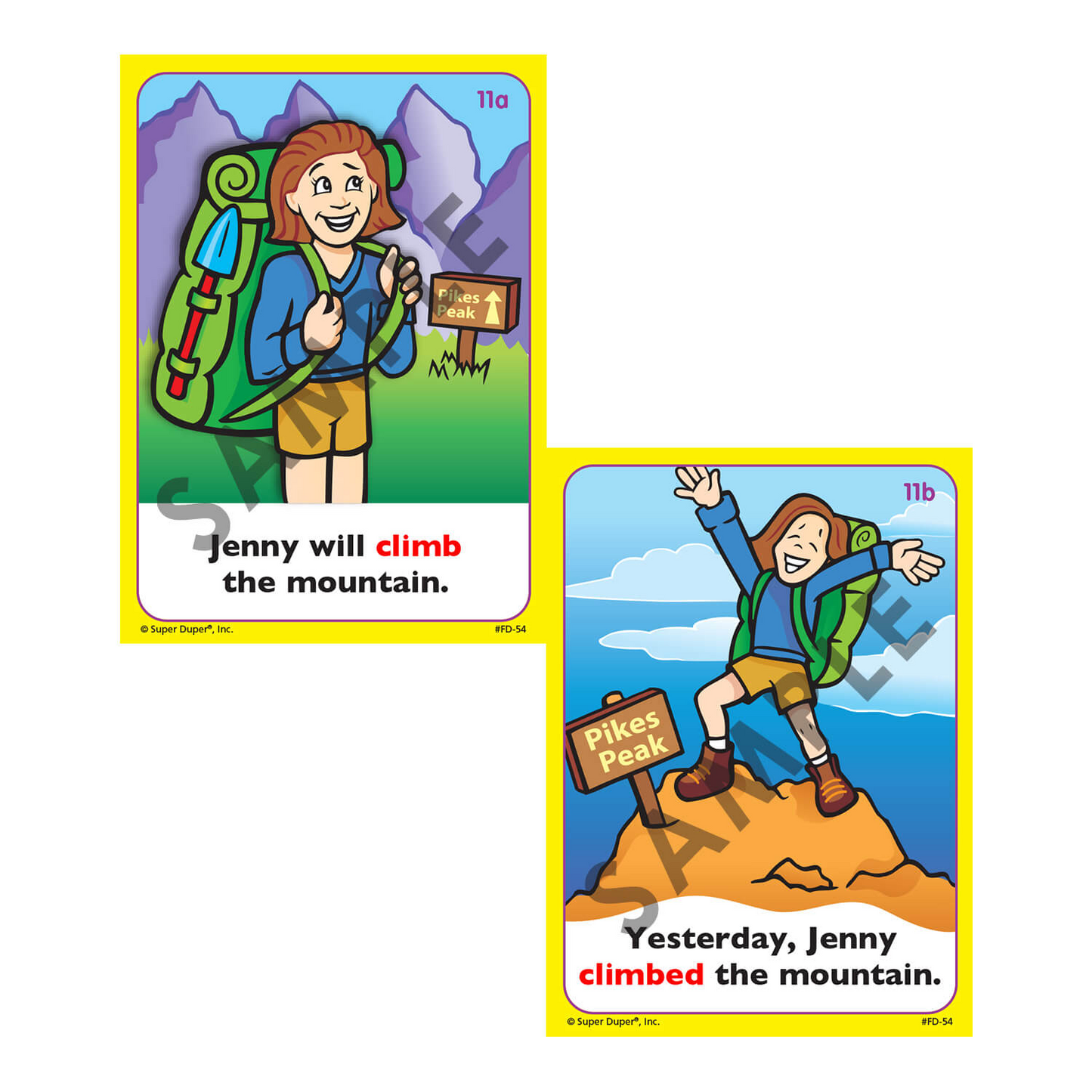 Regular Past Tense Verbs Fun Deck