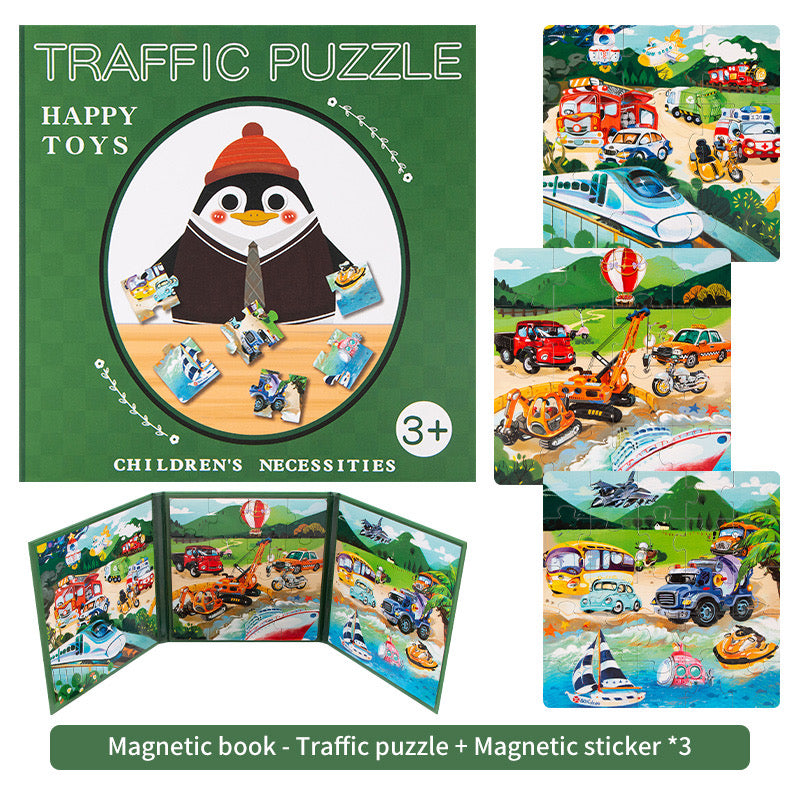 Magnetic Puzzle and Matching Book