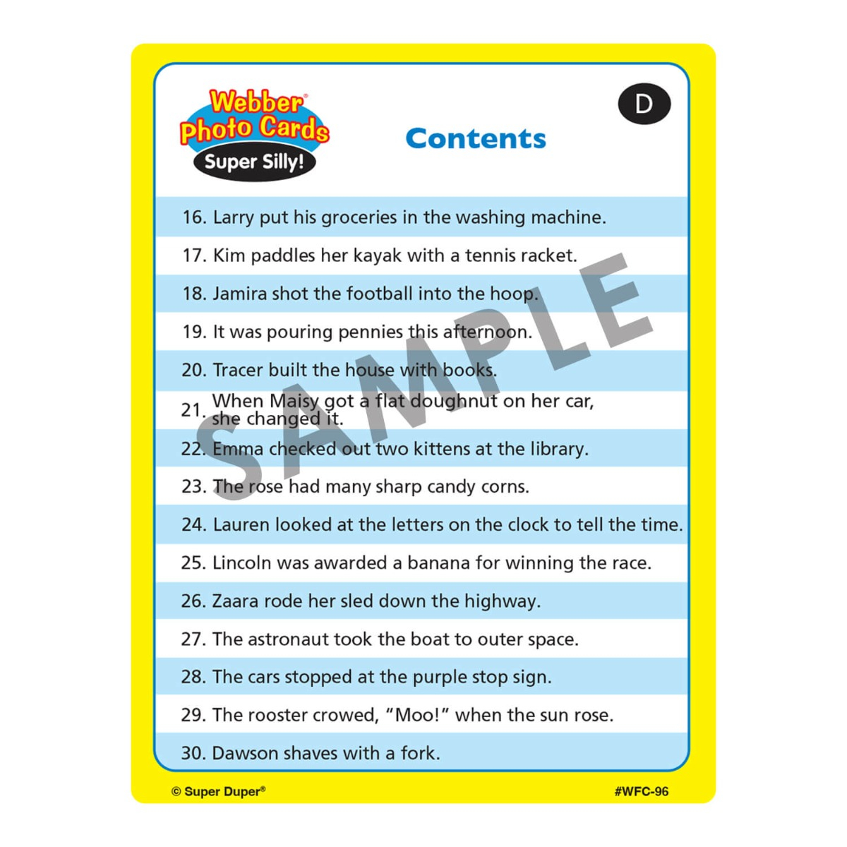 Webber Photo Cards - Super Silly!