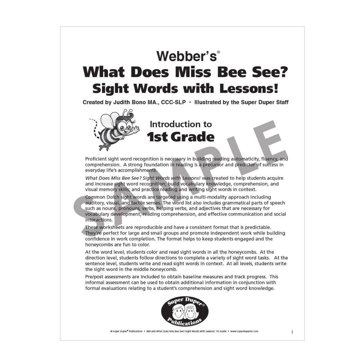 What Does Miss Bee See? Sight Words with Lessons