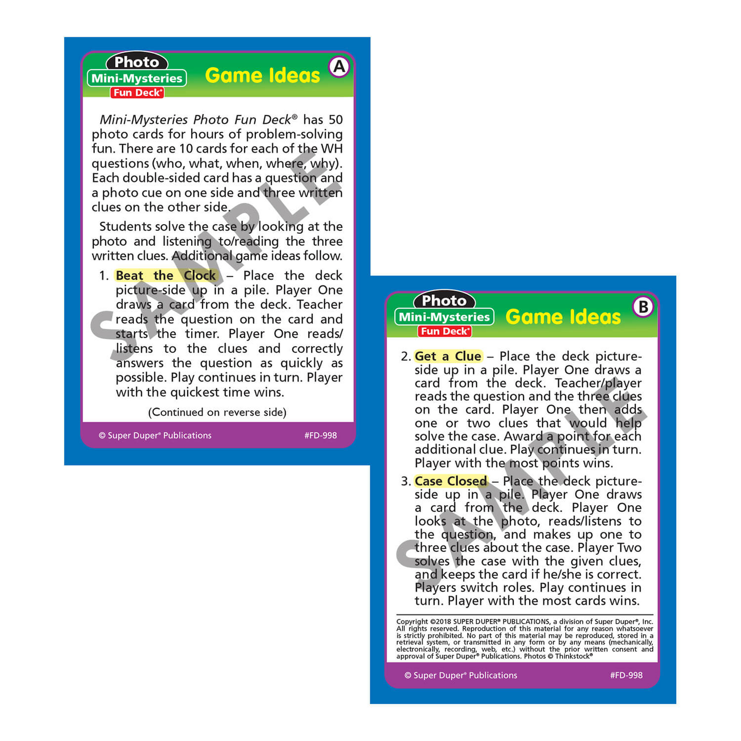 Mini Mysteries Photo Fun Deck