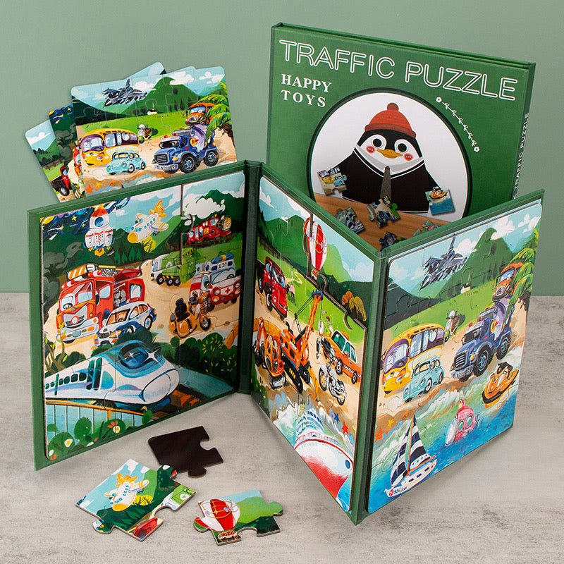 Magnetic Puzzle and Matching Book