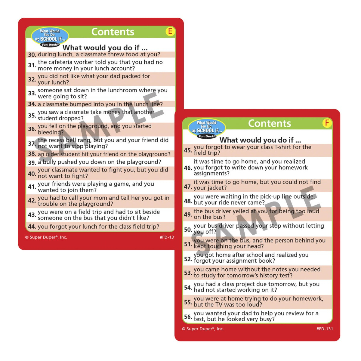 What Would You Do At School If… Fun Deck