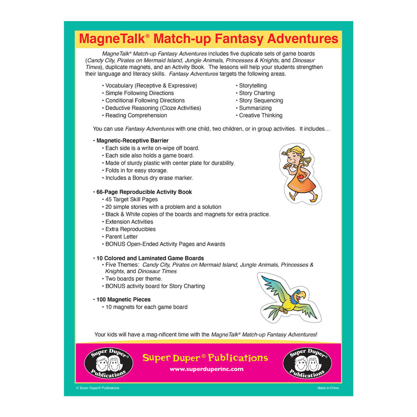 Magnetalk Match Up Fantasy Story Adventures with Barrier Game Board Stand