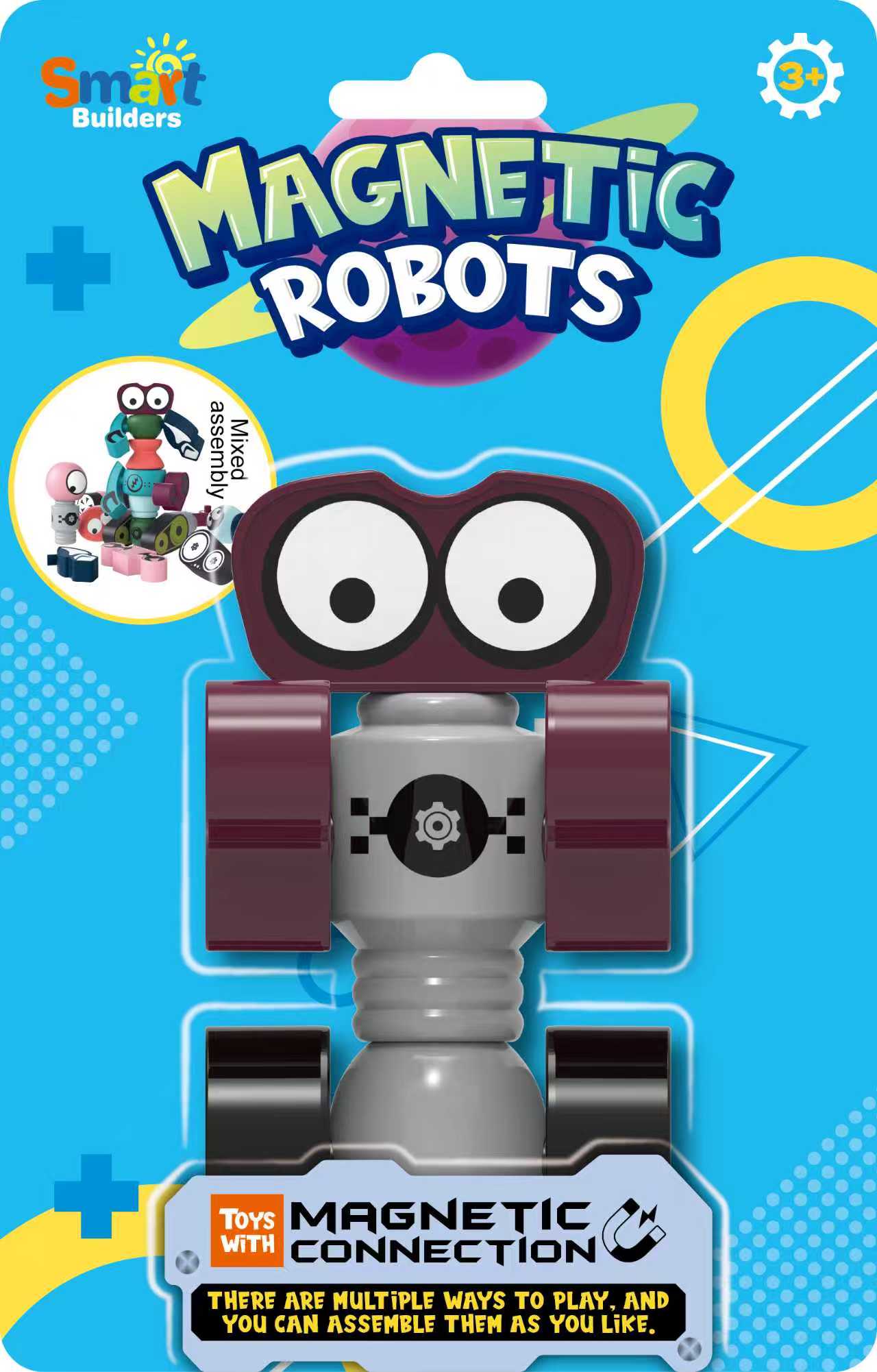 Magnetic Robot & Monster Builders – Collect & Create Series (15 Designs)