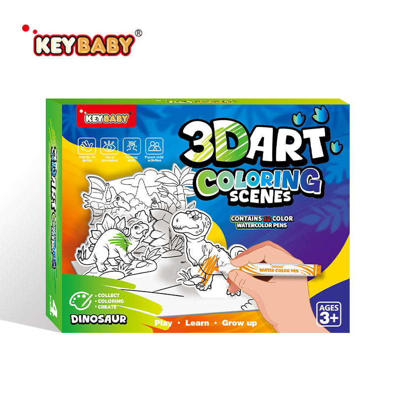 3D Art Coloring Scenes Activity