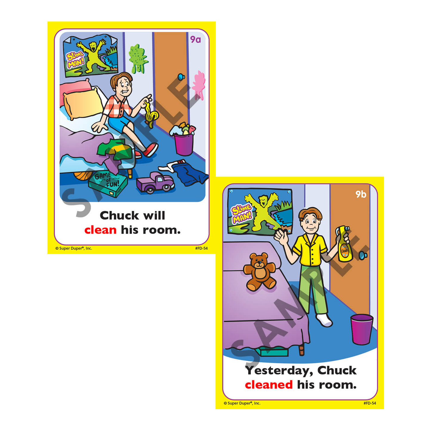 Regular Past Tense Verbs Fun Deck