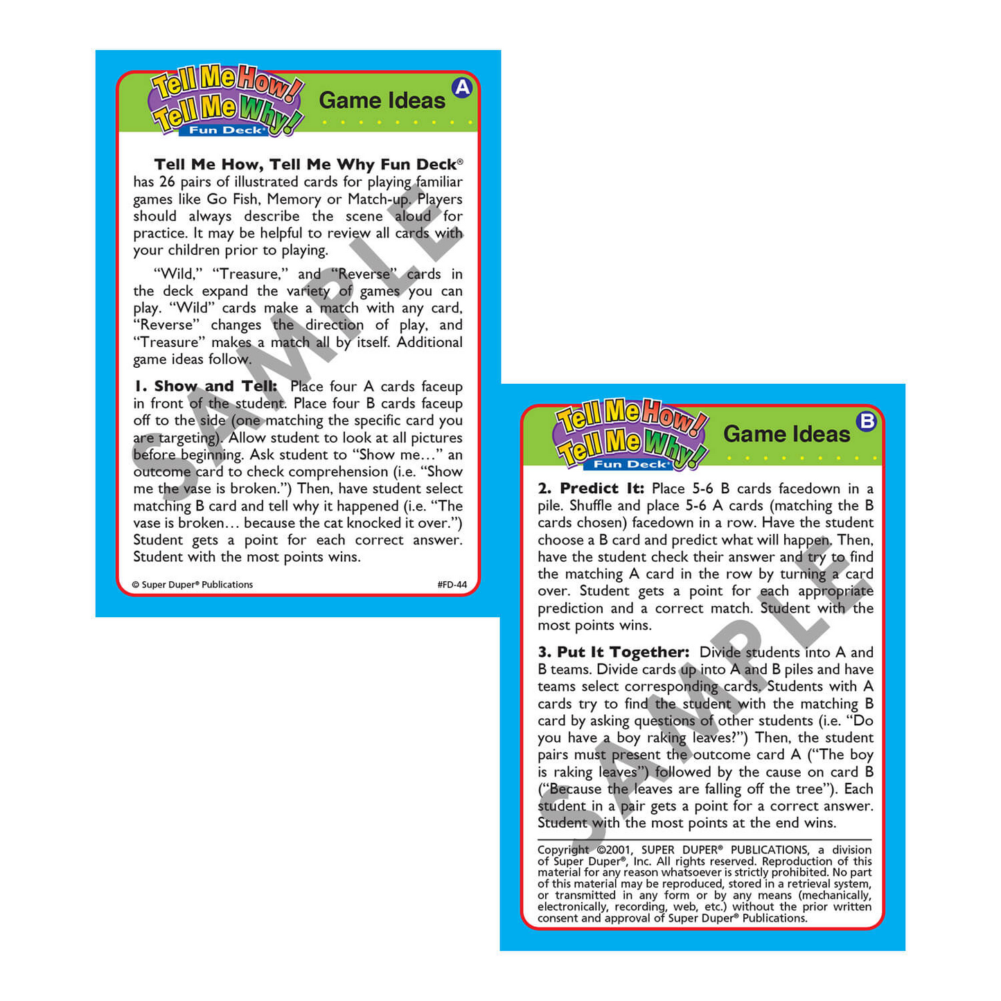 Tell Me How! Tell Me Why! Fun Deck