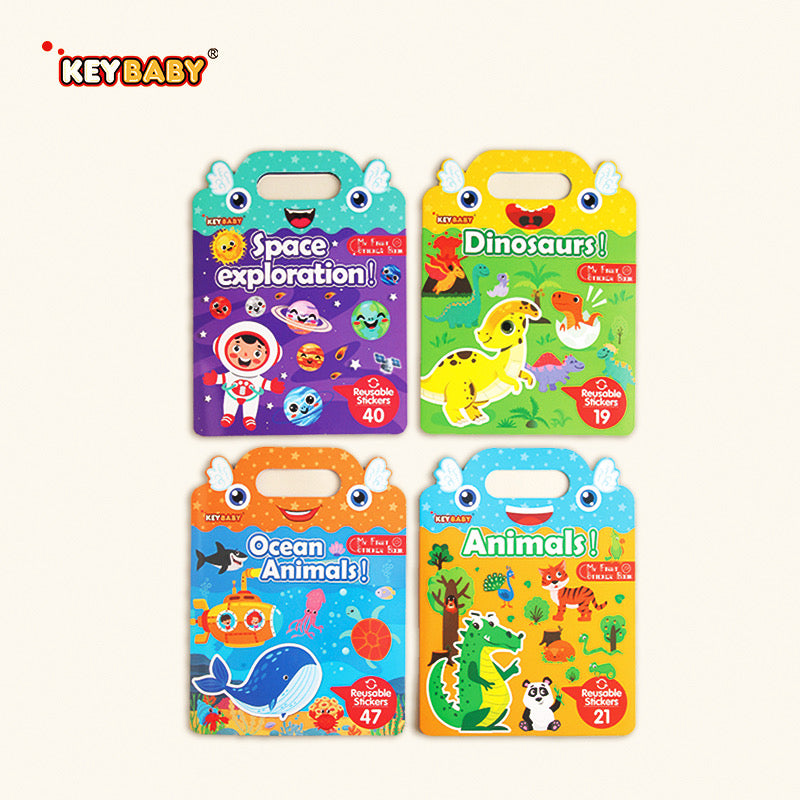 Jelly Sticker Book – Reusable, Fun & Educational (8 Designs)