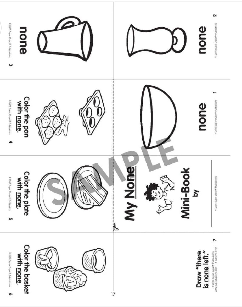 Fold and Say Basic Concepts Mini Book