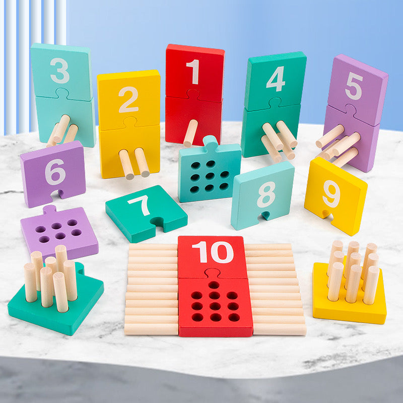 Numerical Wooden Plunger
