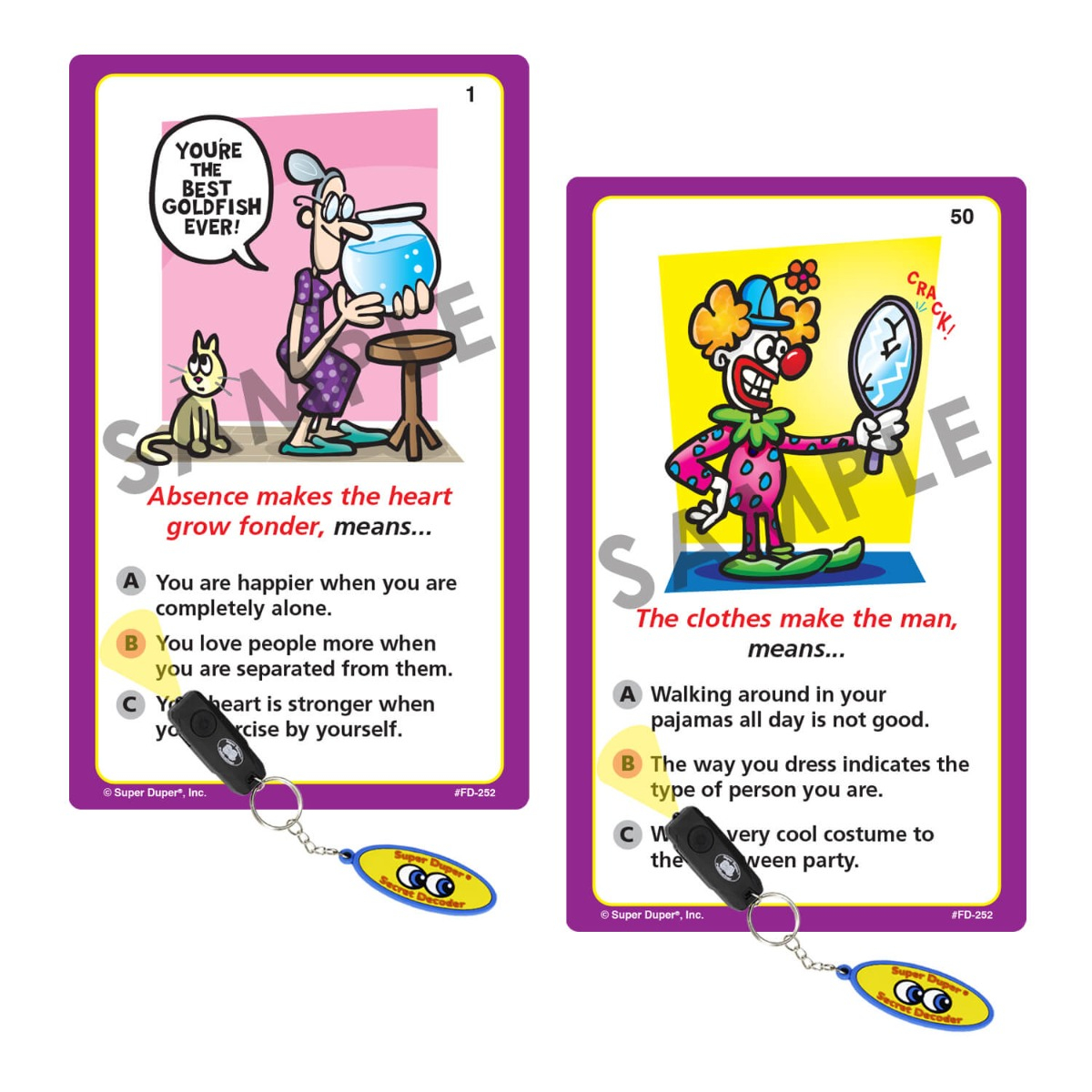 Focus on 320 Idioms and Proverbs Secret Decoder Fun Deck