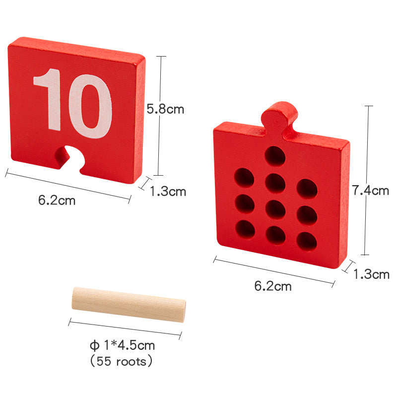 Numerical Wooden Plunger