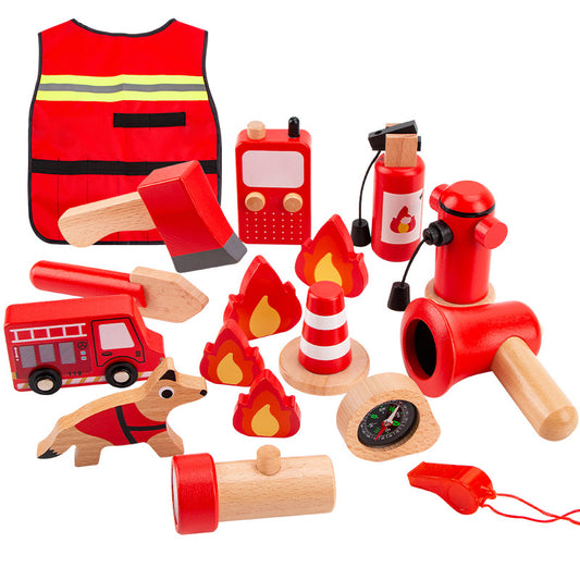 Firefighter Wooden Playset