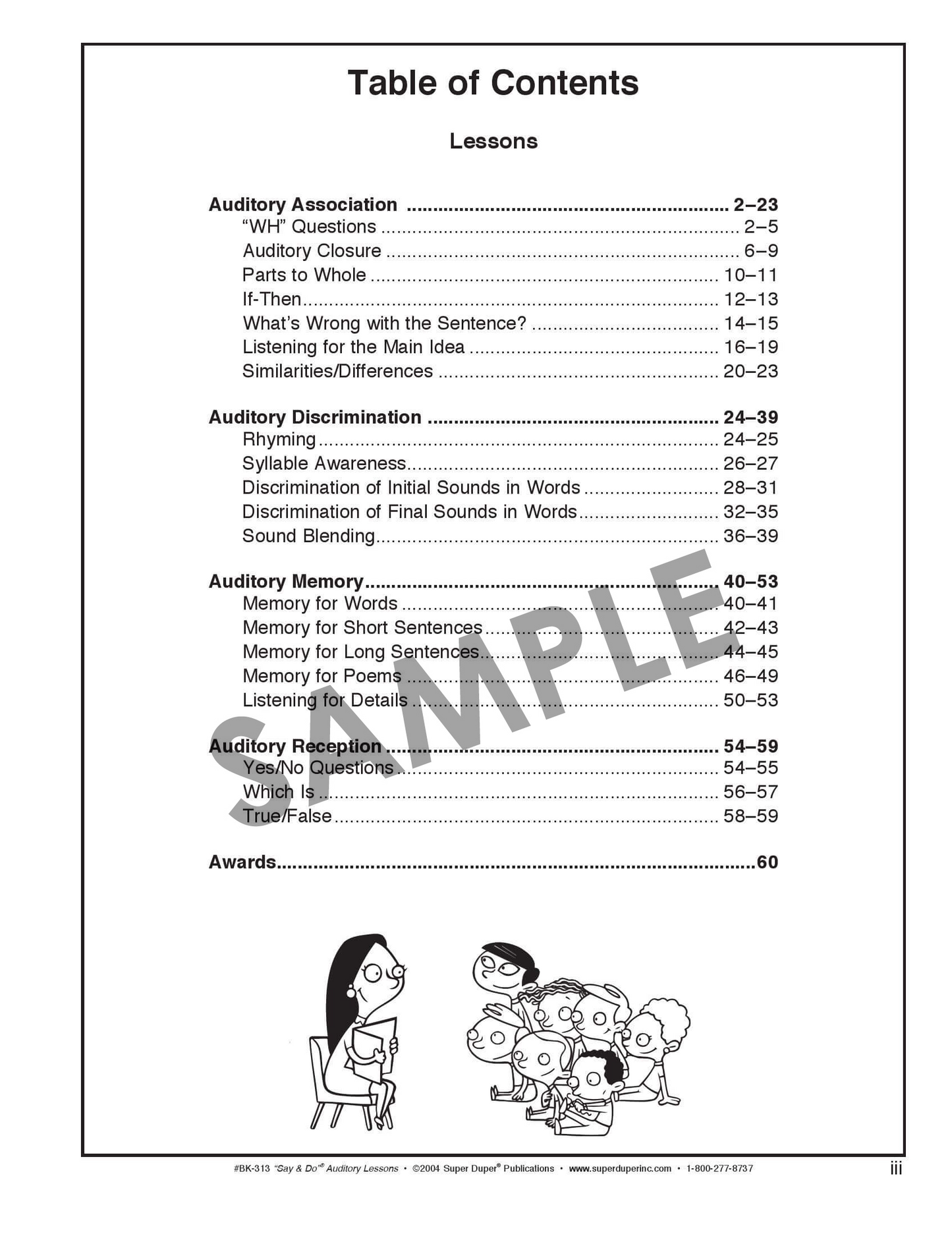 Say and Do Auditory Lessons
