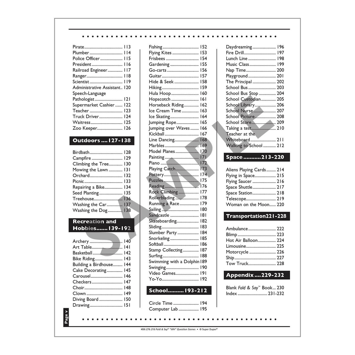 216 Fold & Say WH Question Scenes