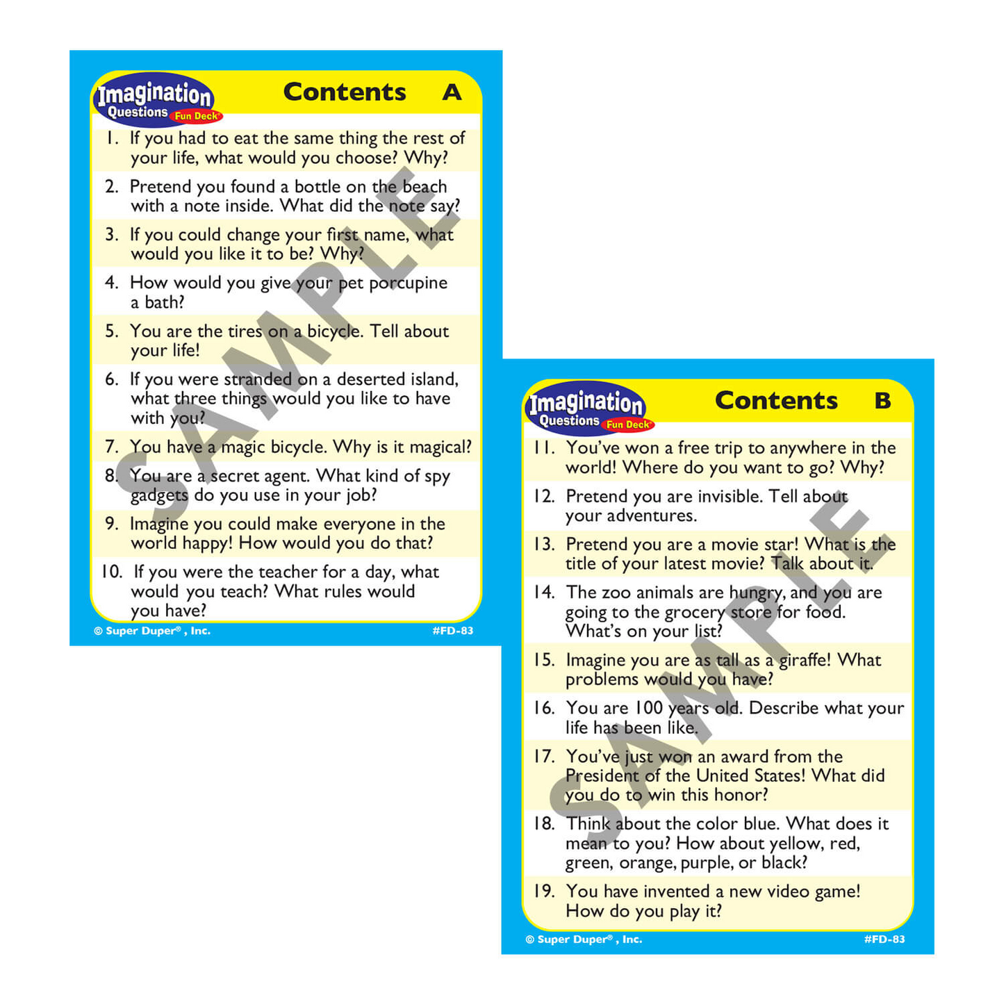 Imagination Questions Fun Deck