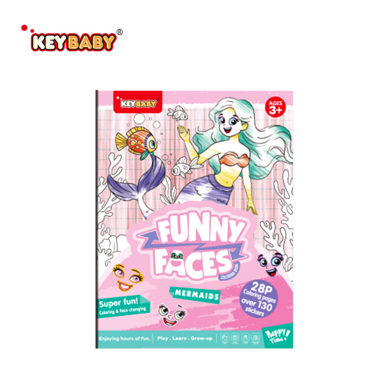Funny Faces Sticker and Coloring Activity Book